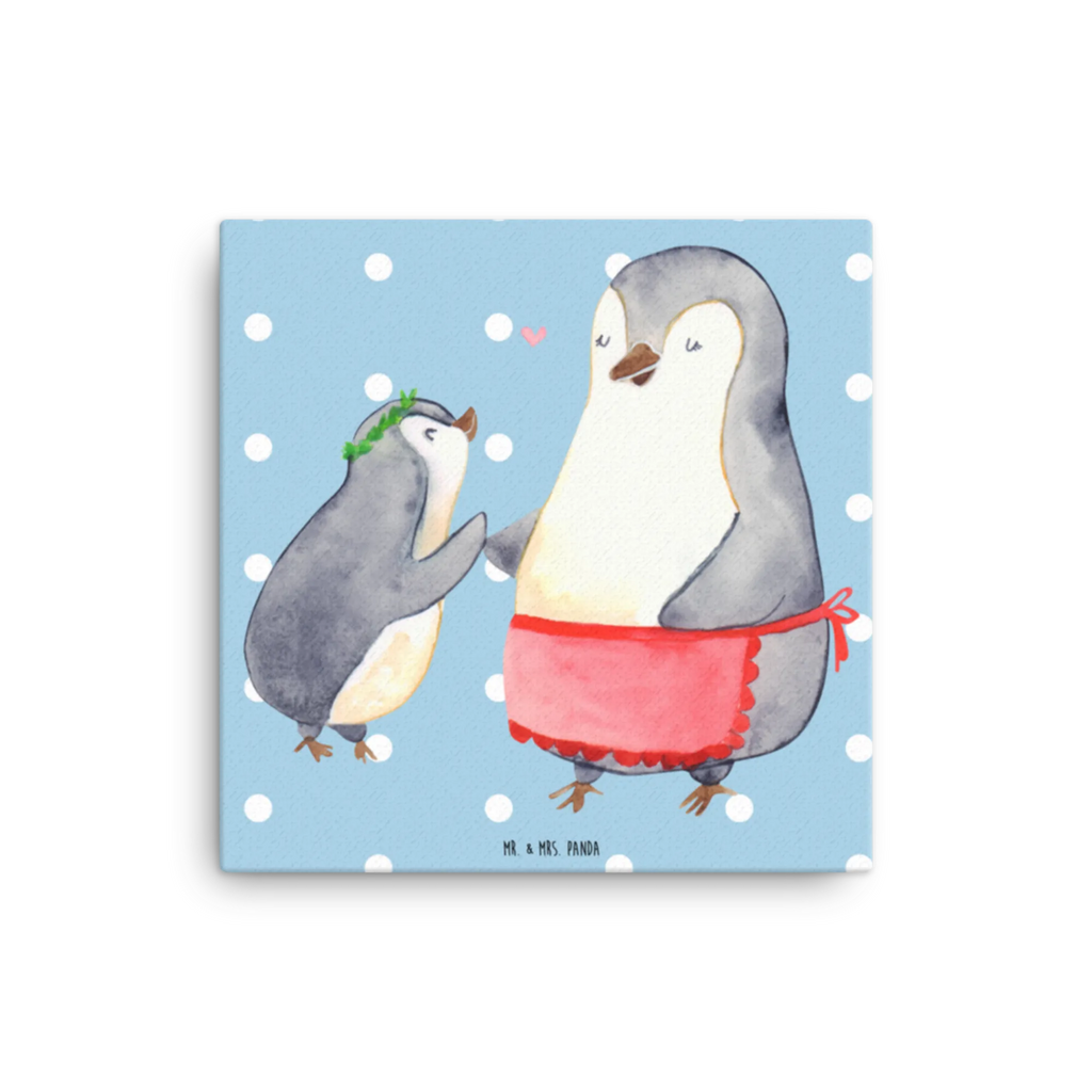 Canvas picture Penguin with child Kunstdruck, Leinwand, Vatertag, Schwester, Muttertag, Bruder, Papa, Mama, Oma, Opa, Familie, Mutti, Mutter, Mami, Geburststag, Geschenk