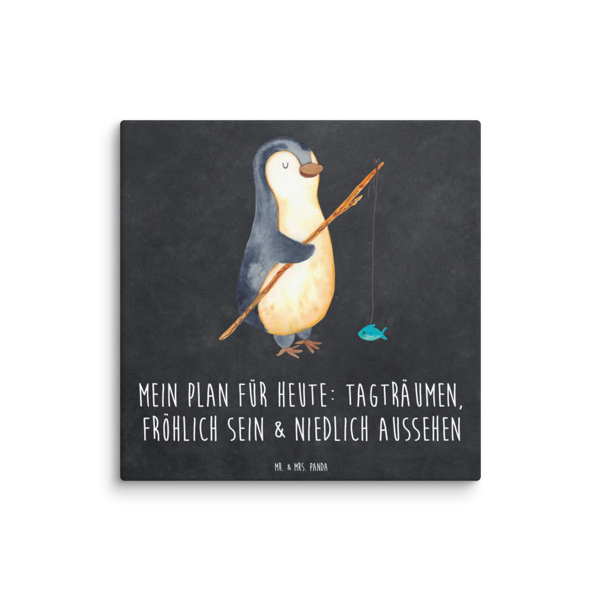 Canvas picture Penguin angler North Pole, Penguins, vacation, penguins, new start, fishing, daily schedule, weekend, friends, gift, planner, gift idea