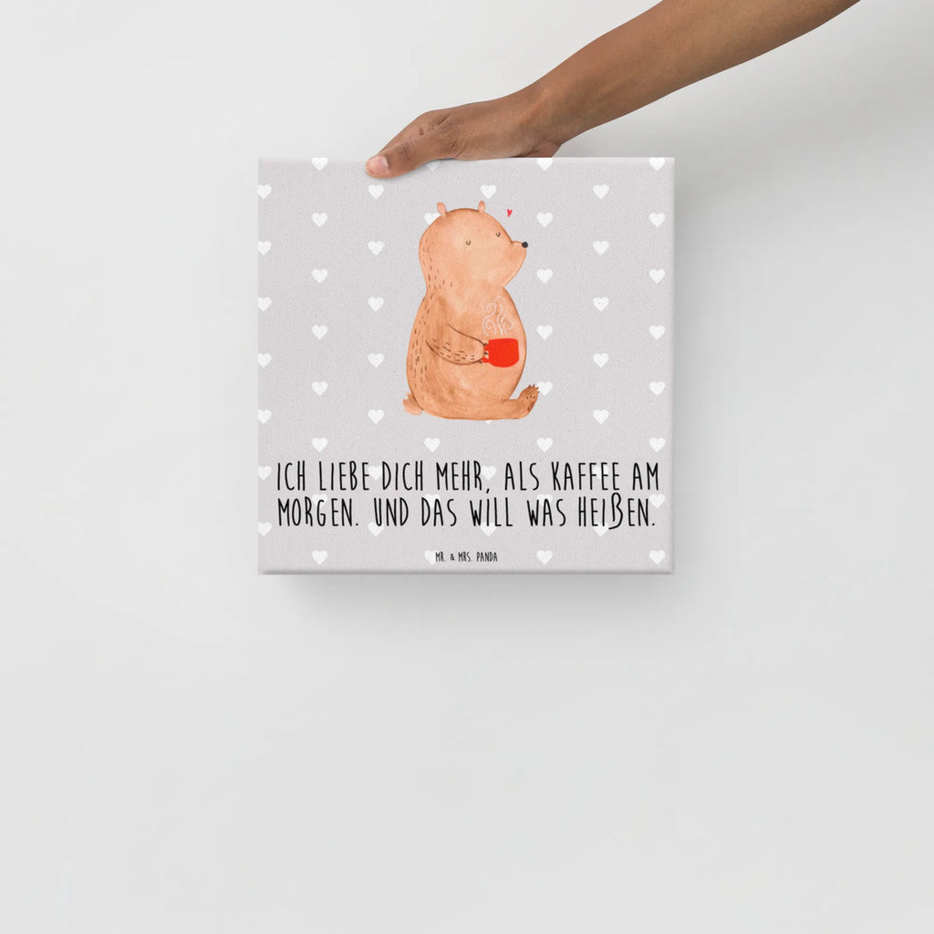 Leinwand Bild Bär Morgenkaffee Kunstdruck, Leinwand, Verlobung, Partner, Ehemann, Ehefrau, Liebe, Heiraten, Liebesgeschenk, Heiratsantrag, Hocheitstag, Freundin, Jahrestag, Freund, Geschenk für Partner, für Männer, Liebesbeweis, Mitbringsel, Hochzeitstag, Geschenk für Frauen, Valentinstag, für Ehemann, Geschenk für Freundin
