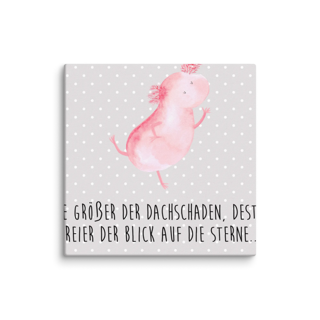 Leinwand Bild Axolotl tanzt Kunstdruck, Leinwand, Molch, Axolotl, Lurch, Axolot, Verrückt, Lurche, Schwanzlurch, Beste Freundin, Sterne, Freundin, Dachschaden