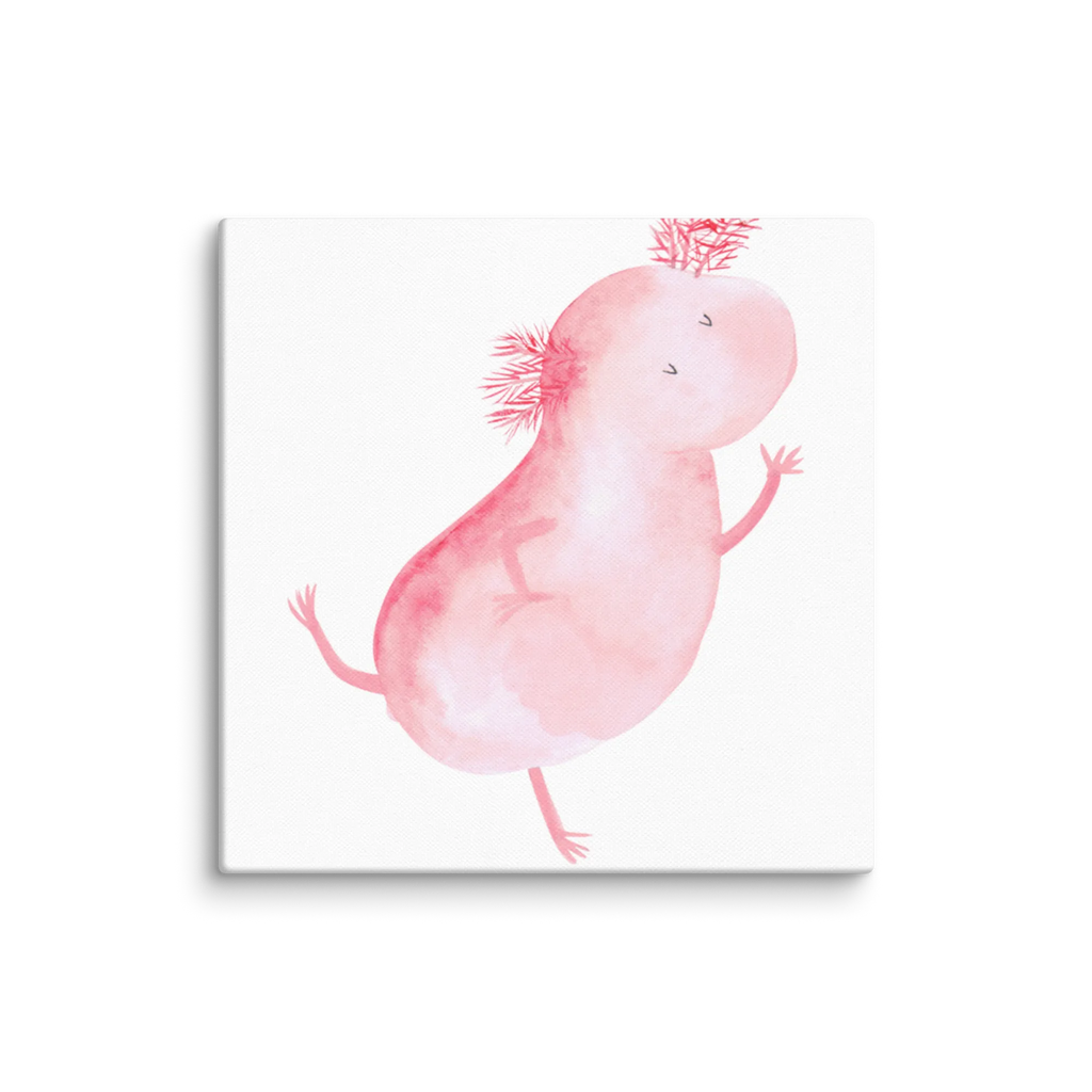 Leinwand Bild Axolotl tanzt Kunstdruck, Leinwand, Molch, Axolotl, Lurch, Axolot, Verrückt, Lurche, Schwanzlurch, Beste Freundin, Sterne, Freundin, Dachschaden