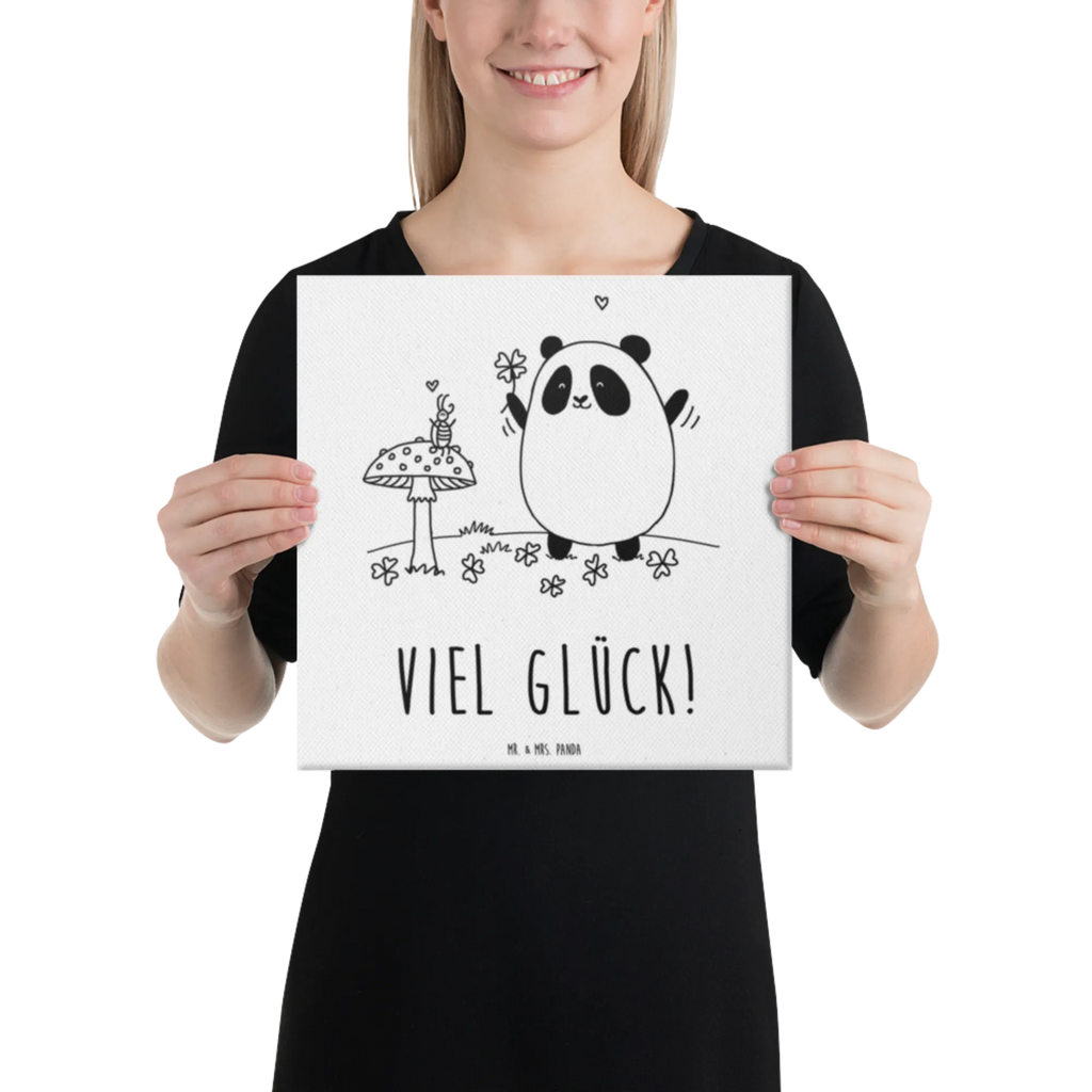 Leinwand Bild Panda Glück Leinwand, Kunstdruck