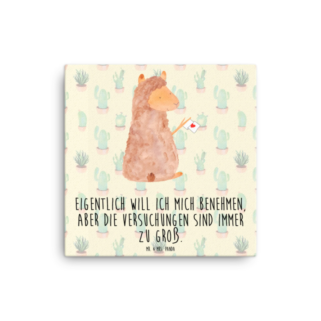 Leinwand Bild Alpaka Fahne Leinwand, Kunstdruck, Lama, Alpaka, Alpakas, Liebe, Lamas