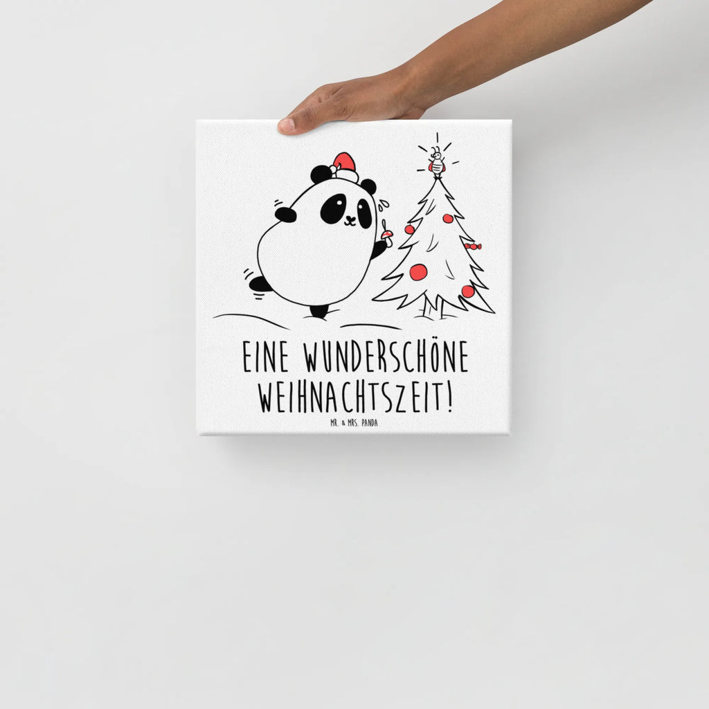 Leinwand Bild Panda Weihnachtszeit Dekoration, Wanddeko, Bild, Kunstdruck, Leinwand