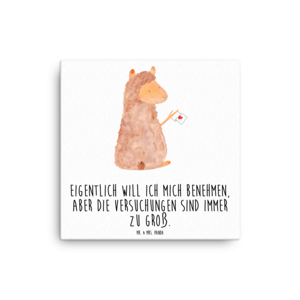 Leinwand Bild Alpaka Fahne Leinwand, Kunstdruck, Lama, Alpaka, Alpakas, Liebe, Lamas