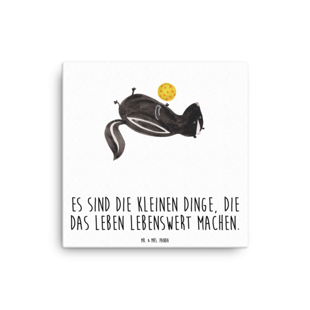 Canvas picture skunk ball Leinwand, Kunstdruck, Stinktier, Skunk, Raubtier, Verspielt, Wildtier, Weisheit, Stinker, Stinki