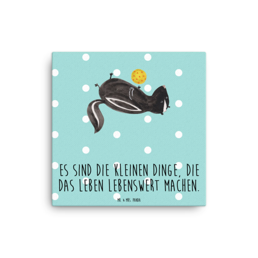 Canvas picture skunk ball Leinwand, Kunstdruck, Stinktier, Skunk, Raubtier, Verspielt, Wildtier, Weisheit, Stinker, Stinki