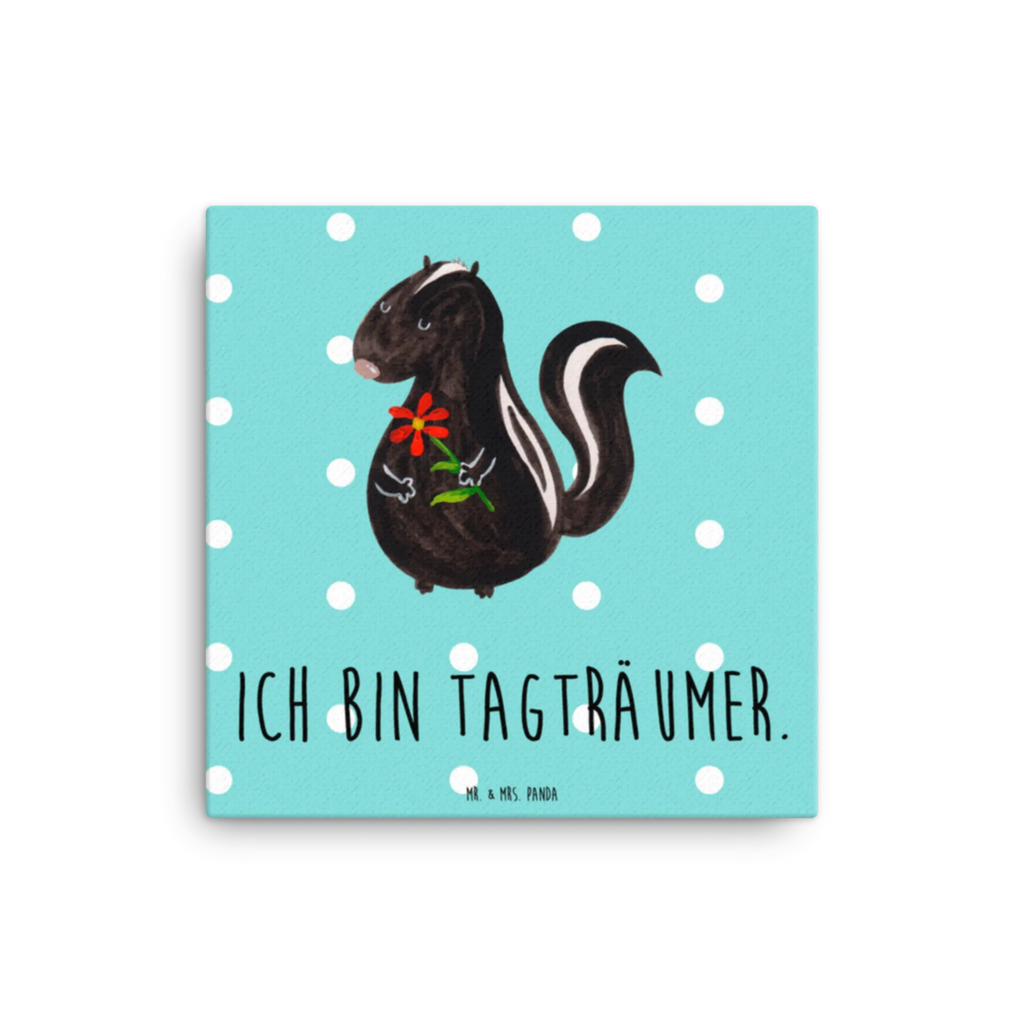 Leinwand Bild Stinktier Blume Kunstdruck, Leinwand, Stinktier, Skunk, Tagträumer, Stinker, Raubtier, Träume, Wildtier, Dreams, Stinki, Verträumt