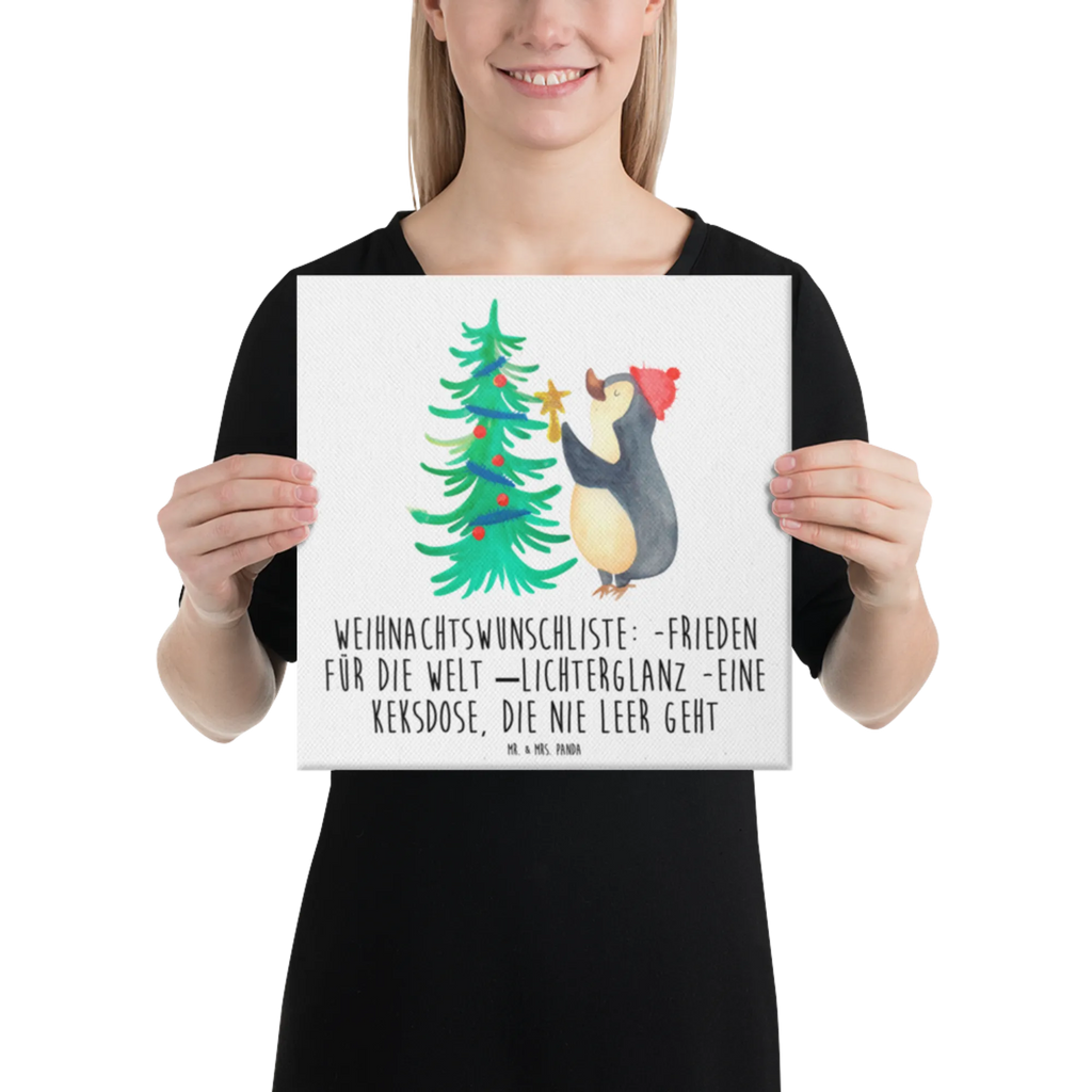 Canvas picture penguin Christmas tree Kunstdruck, Leinwand, Weihnachtsdeko, Winter, Nikolaus, Advent, Heiligabend, Wintermotiv, Weihnachten, Pinguin