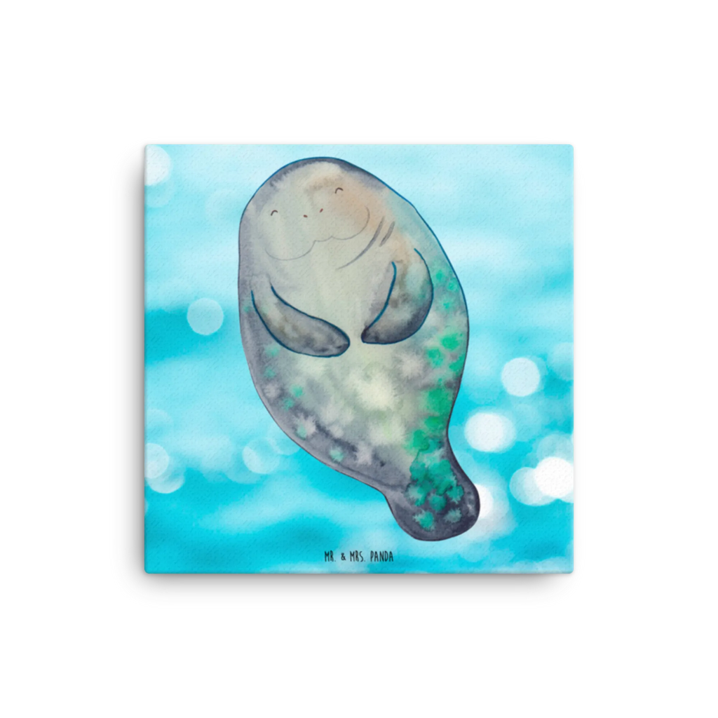 Canvas picture manatee happy Kunstdruck, Leinwand, Meerestiere, Meer, Urlaub, Achtsamkeit, Seekühe, Respekt, Freundin, Seekuh, Zufrieden, Neuanfang, Neustart, Liebeskummer, Selbstliebe