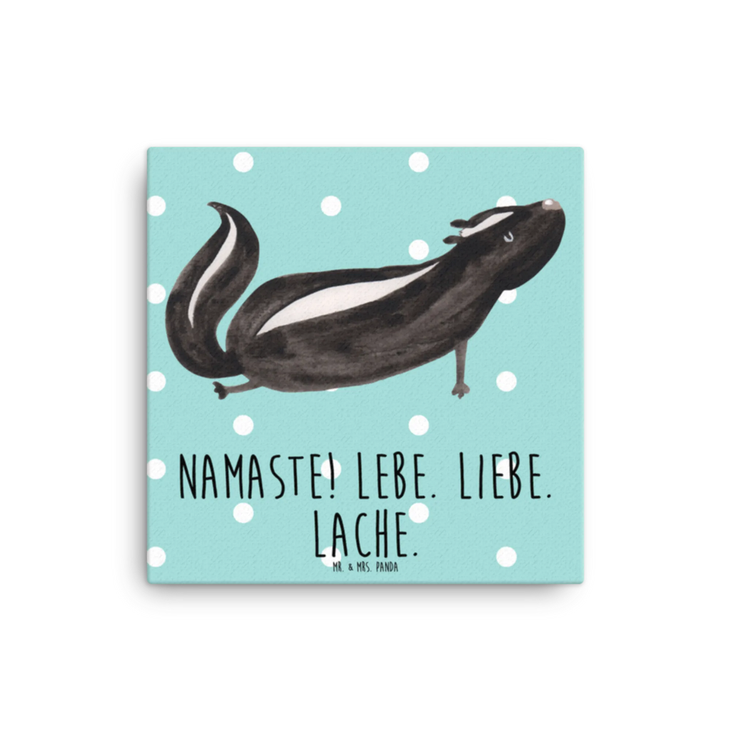 Canvas picture skunk yoga Kunstdruck, Leinwand, Stinktier, Skunk, Wildtier, Namaste, Liebe, Yoga, Lebe, Lache, Stinker, Raubtier, Stinki