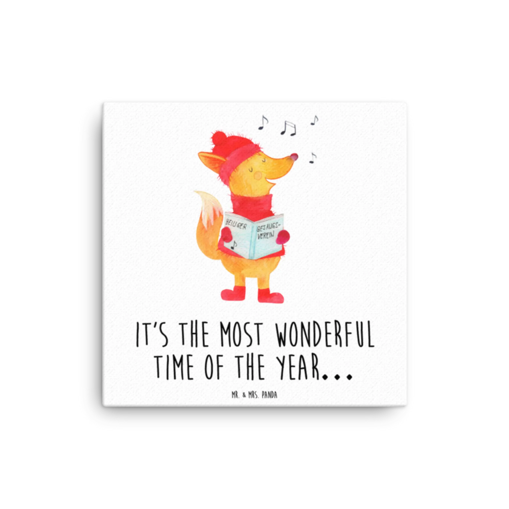 Canvas picture Fox Singer Kunstdruck, Leinwand, Weihnachtsdeko, Winter, Nikolaus, Advent, Heiligabend, Wintermotiv, Weihnachten, Singen, Füchse, Weihnachtslieder, Sänger, Geschenk Sänger, Fuchs