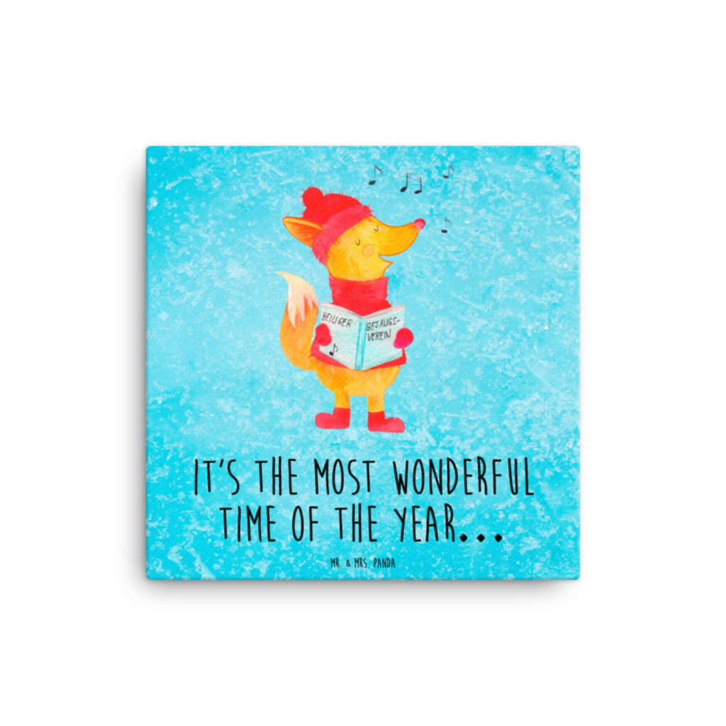 Canvas picture Fox Singer Kunstdruck, Leinwand, Weihnachtsdeko, Winter, Nikolaus, Advent, Heiligabend, Wintermotiv, Weihnachten, Singen, Füchse, Weihnachtslieder, Sänger, Geschenk Sänger, Fuchs