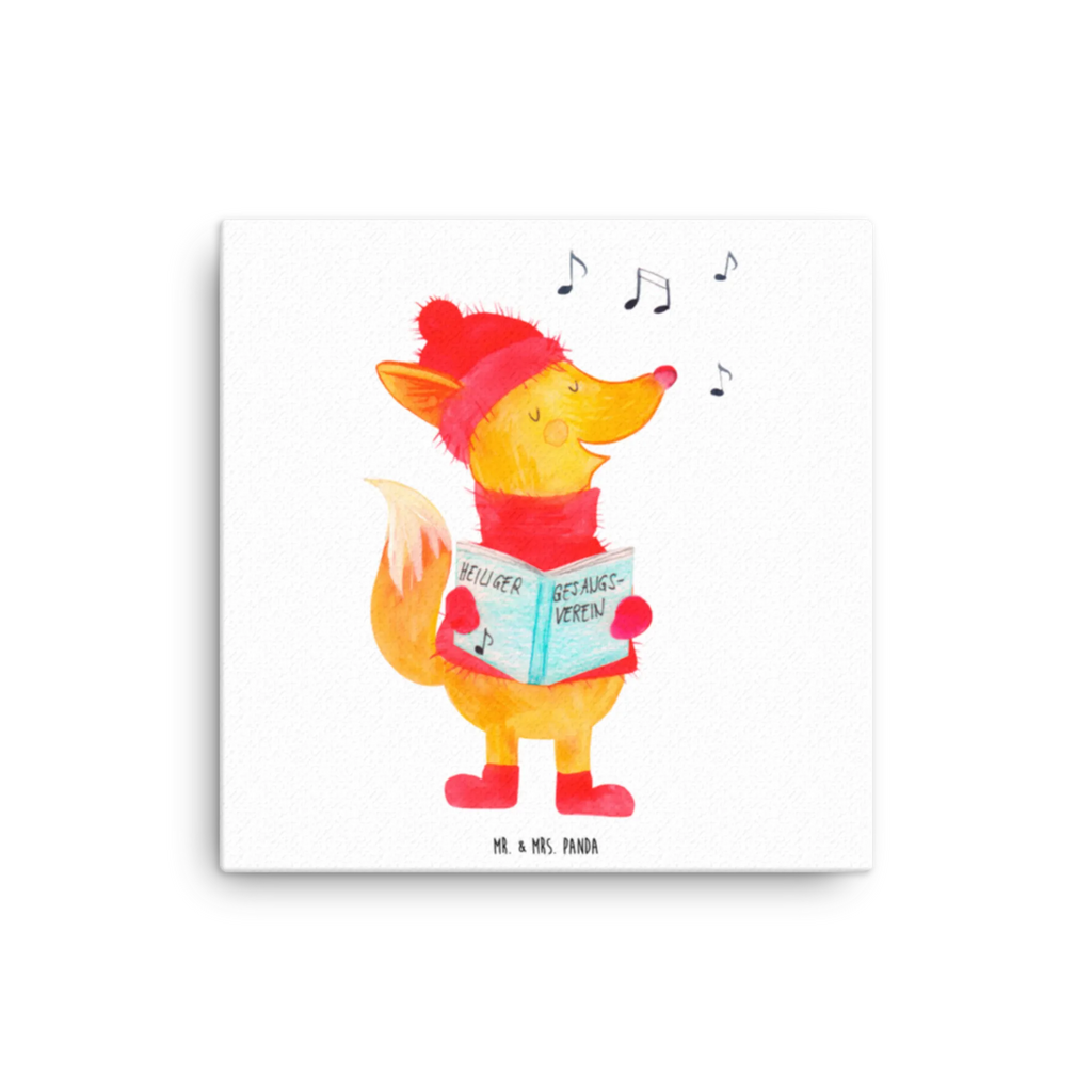 Canvas picture Fox Singer Kunstdruck, Leinwand, Weihnachtsdeko, Winter, Nikolaus, Advent, Heiligabend, Wintermotiv, Weihnachten, Singen, Füchse, Weihnachtslieder, Sänger, Geschenk Sänger, Fuchs