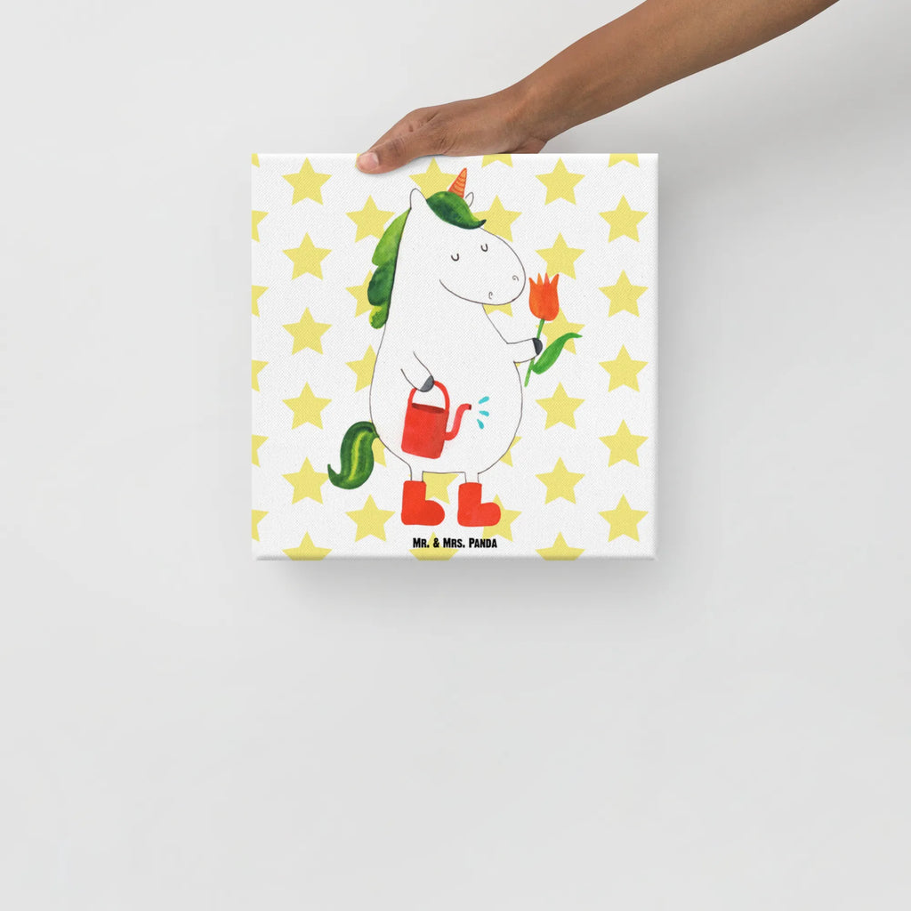 Canvas picture unicorn gardener Leinwand, Bild, Kunstdruck, Wanddeko, Dekoration, Einhorn, Einhörner, Einhorn Deko, Unicorn, Luftballon, Gießkanne, Giesskanne, Lebenslust, Freude, Blume, Freundin, Garten, Stiefel