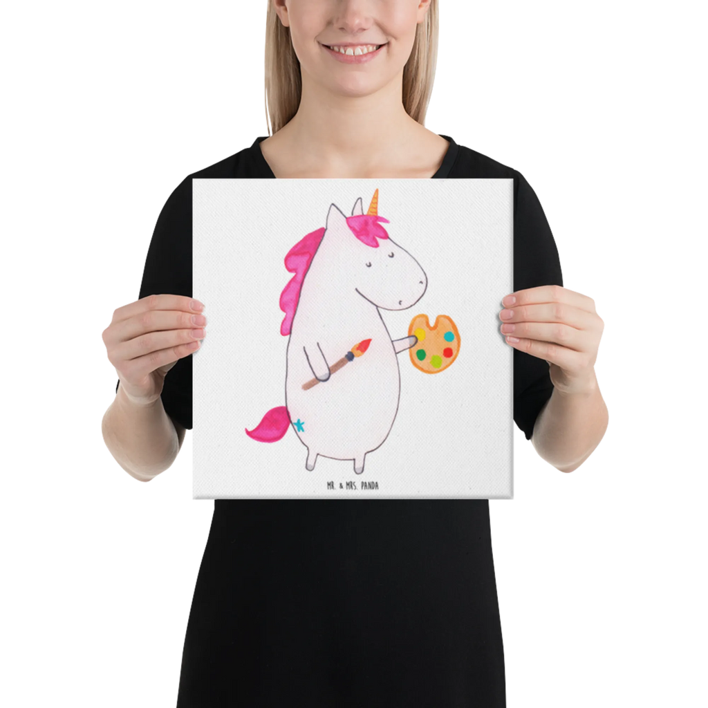 Canvas picture unicorn Artist Wanddeko, Bild, Leinwand, Dekoration, Kunstdruck, Einhorn, Einhörner, Einhorn Deko, Unicorn, Artist, Geschenk, Farbe, Maler, Zeichnen, Pinsel, Künstler, Stift, Englisch, Malen, Welt