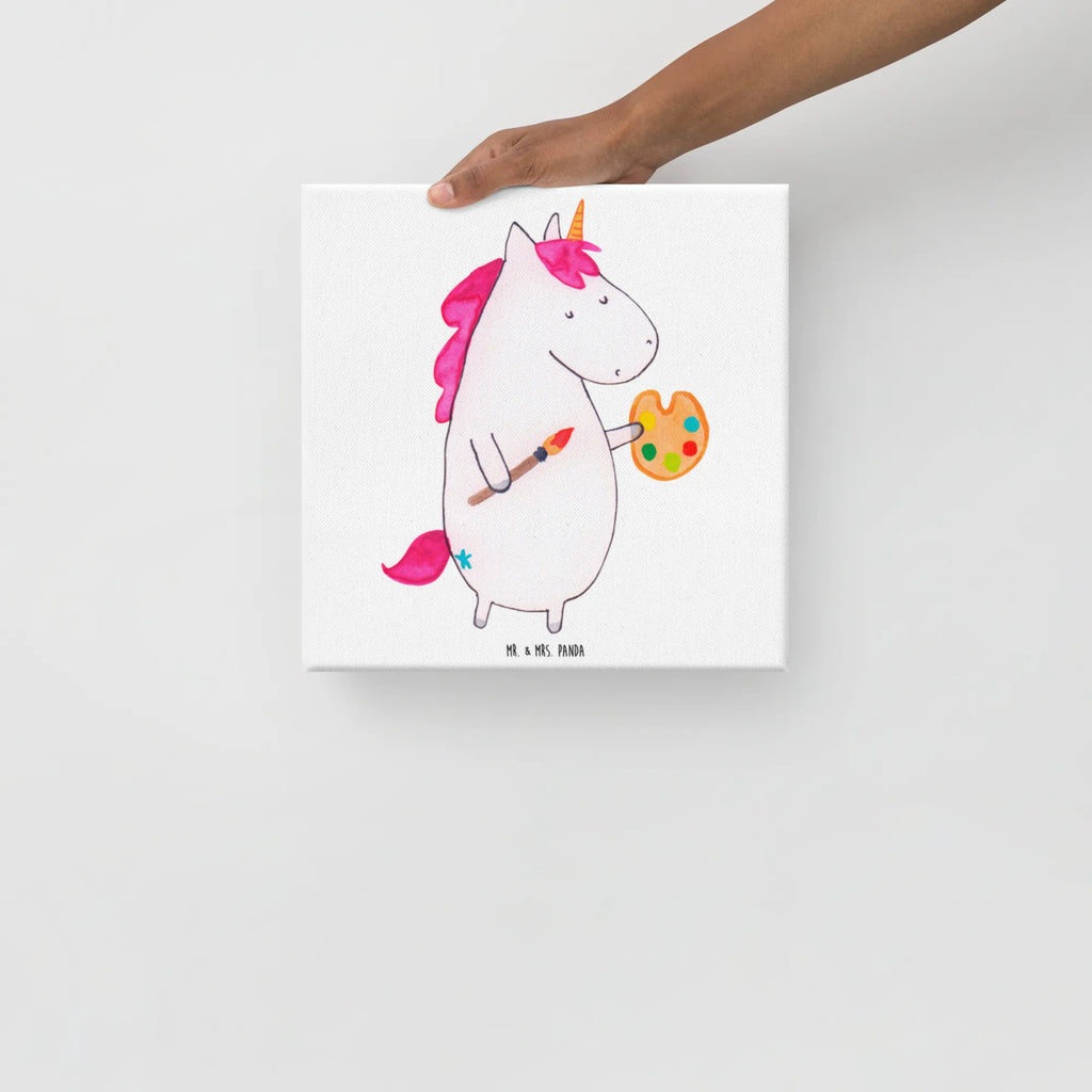 Canvas picture unicorn Artist Wanddeko, Bild, Leinwand, Dekoration, Kunstdruck, Einhorn, Einhörner, Einhorn Deko, Unicorn, Artist, Geschenk, Farbe, Maler, Zeichnen, Pinsel, Künstler, Stift, Englisch, Malen, Welt