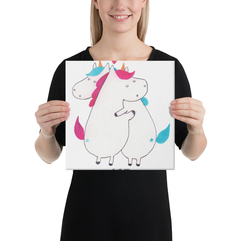 Canvas picture unicorn communication Leinwand, Bild, Dekoration, Kunstdruck, Wanddeko, Einhorn, Einhörner, Einhorn Deko, Unicorn, Spruch, Valentine, Geschenk, Valentinstag, Liebe, witzig, lustig, Partner, Ehe