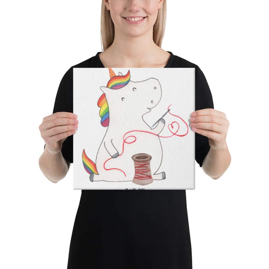 Leinwand Bild Einhorn Näherin Kunstdruck, Leinwand, Unicorn, Einhorn, Einhorn Deko, Einhörner, Nähzimmer, Freundin, Nähen, Stricken, Häkeln, Basteln, Mädchen, Näherin
