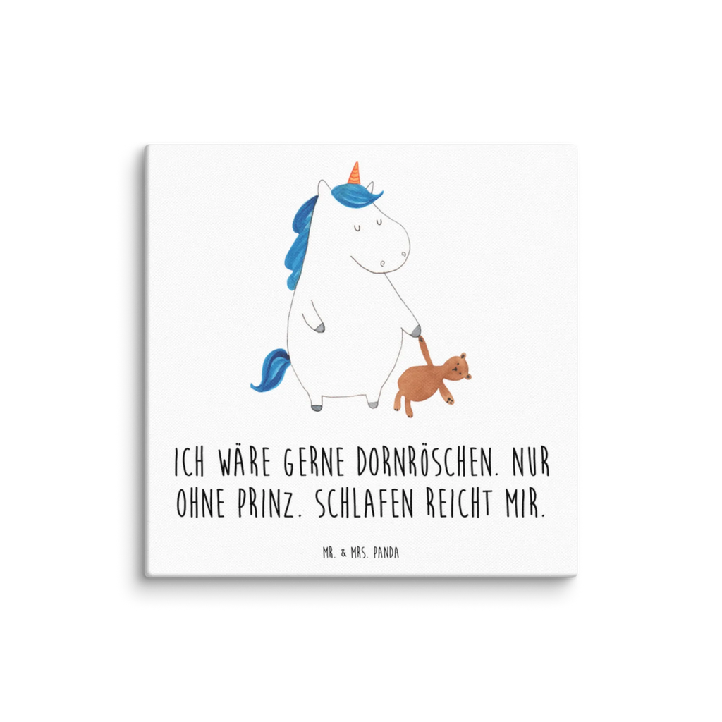Leinwand Bild Einhorn Teddy Kunstdruck, Leinwand, Unicorn, Einhorn, Einhorn Deko, Einhörner, Bett, Single, Träumen, Freundin, Gute Nacht, schlafen, Singleleben