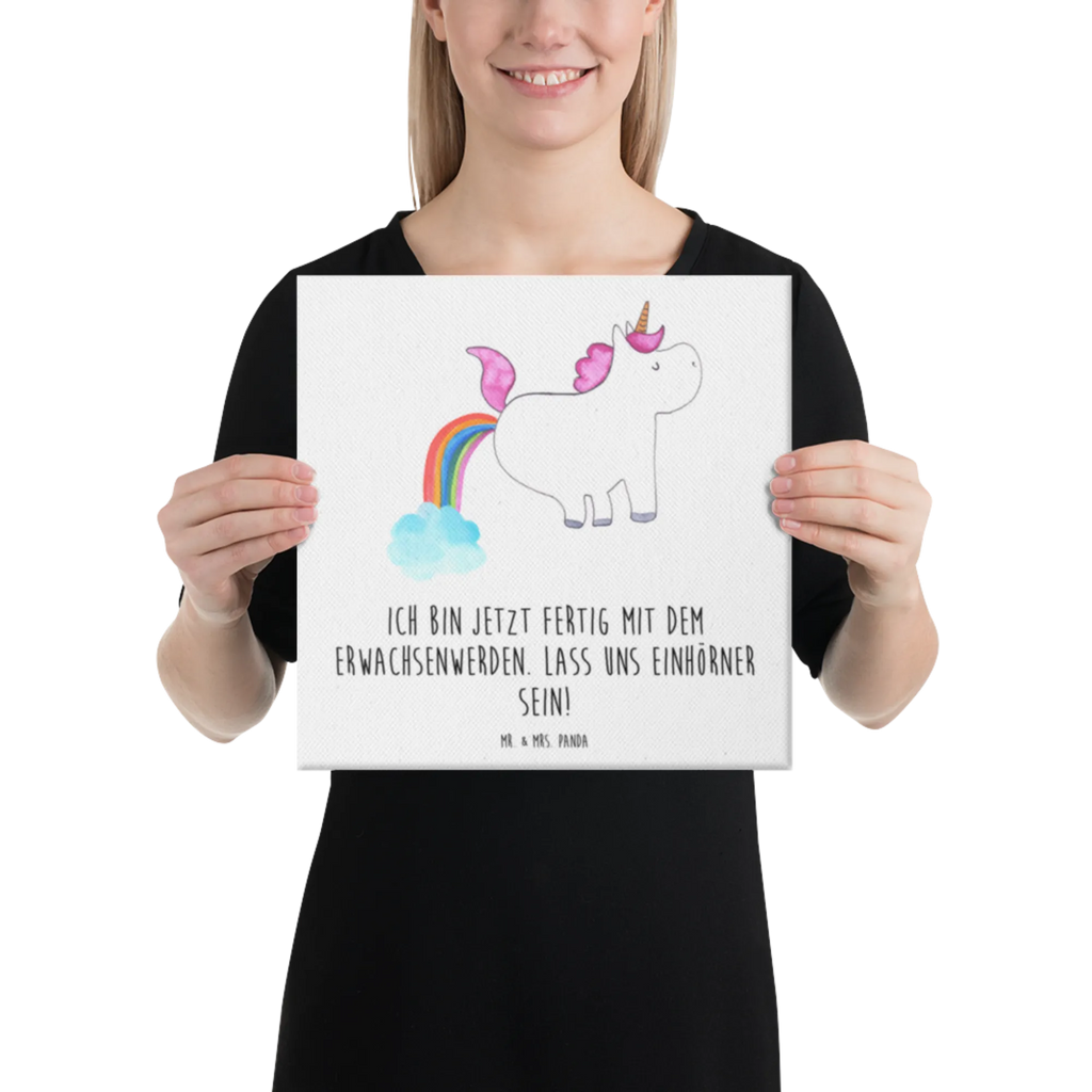 Leinwand Bild Einhorn Pupsend Kunstdruck, Leinwand, Unicorn, Einhorn, Einhorn Deko, Einhörner, Freundin, Erwachsenwerden, Glitzer, Einhornpower, Pups, Spaß, Lustig, Regenbogen