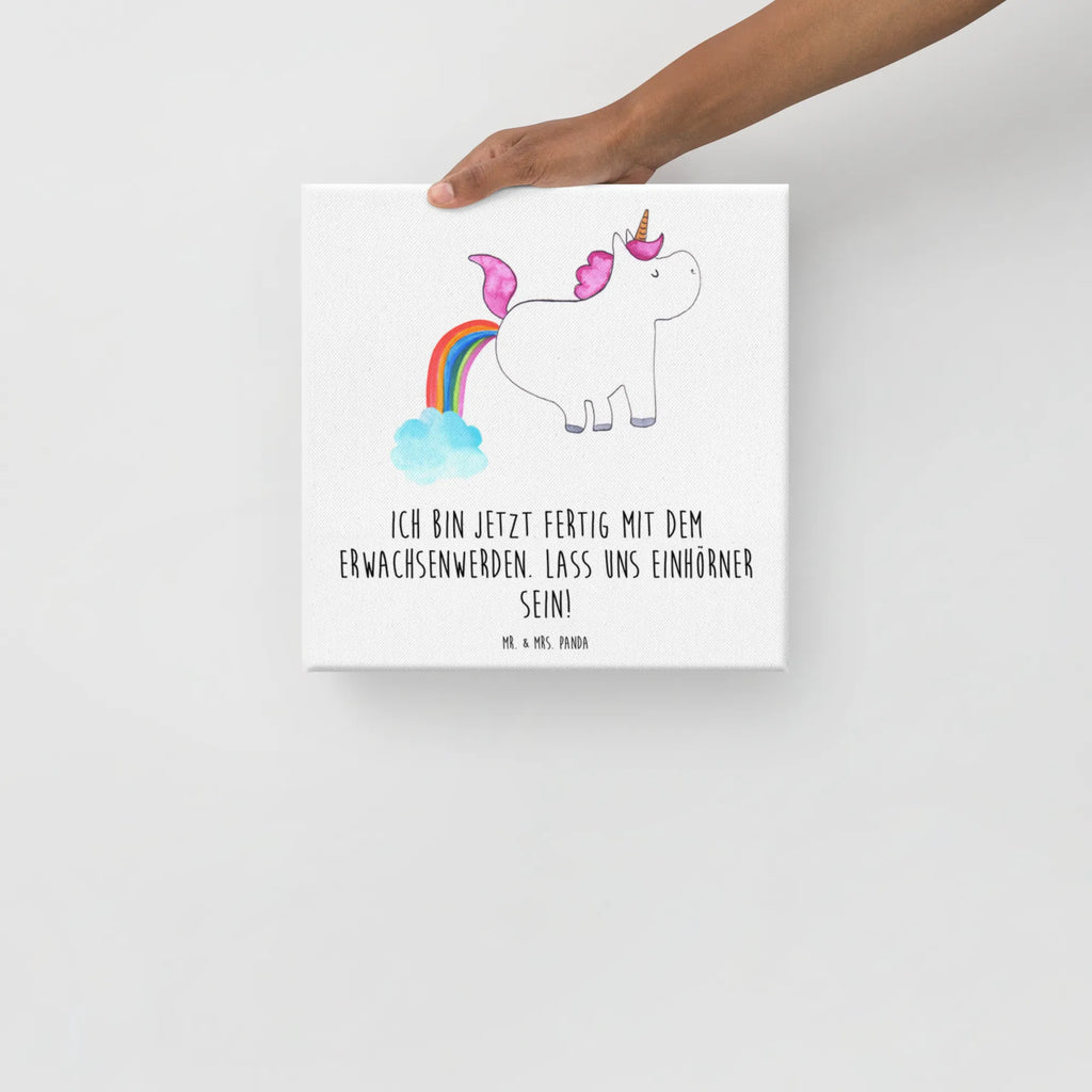 Leinwand Bild Einhorn Pupsend Kunstdruck, Leinwand, Unicorn, Einhorn, Einhorn Deko, Einhörner, Freundin, Erwachsenwerden, Glitzer, Einhornpower, Pups, Spaß, Lustig, Regenbogen