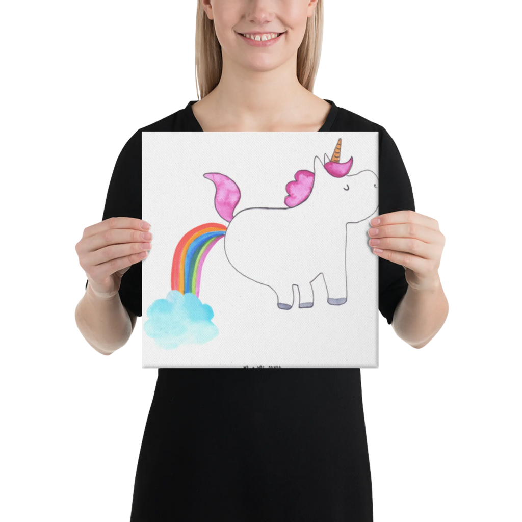 Leinwand Bild Einhorn Pupsend Kunstdruck, Leinwand, Unicorn, Einhorn, Einhorn Deko, Einhörner, Freundin, Erwachsenwerden, Glitzer, Einhornpower, Pups, Spaß, Lustig, Regenbogen