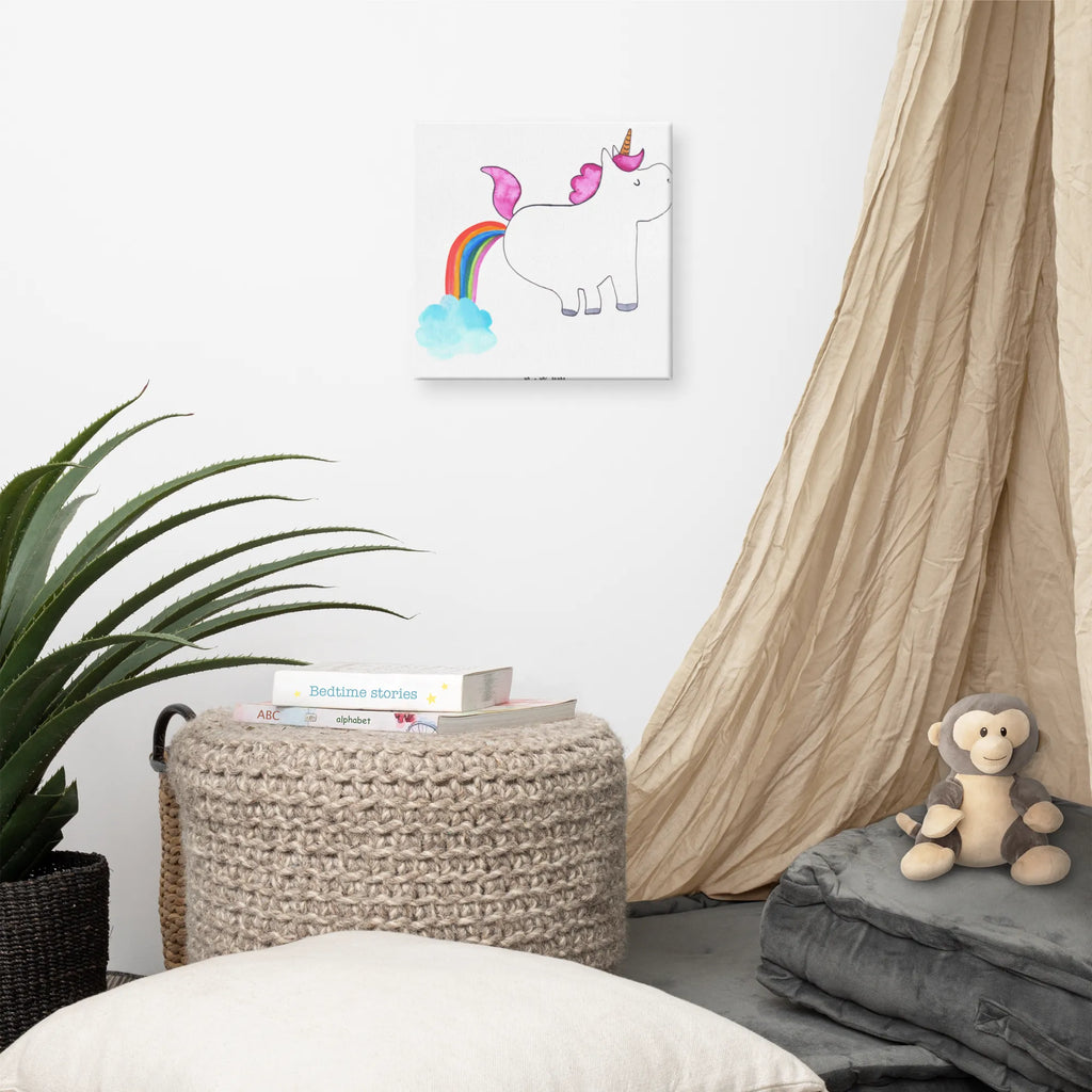 Leinwand Bild Einhorn Pupsend Kunstdruck, Leinwand, Unicorn, Einhorn, Einhorn Deko, Einhörner, Freundin, Erwachsenwerden, Glitzer, Einhornpower, Pups, Spaß, Lustig, Regenbogen