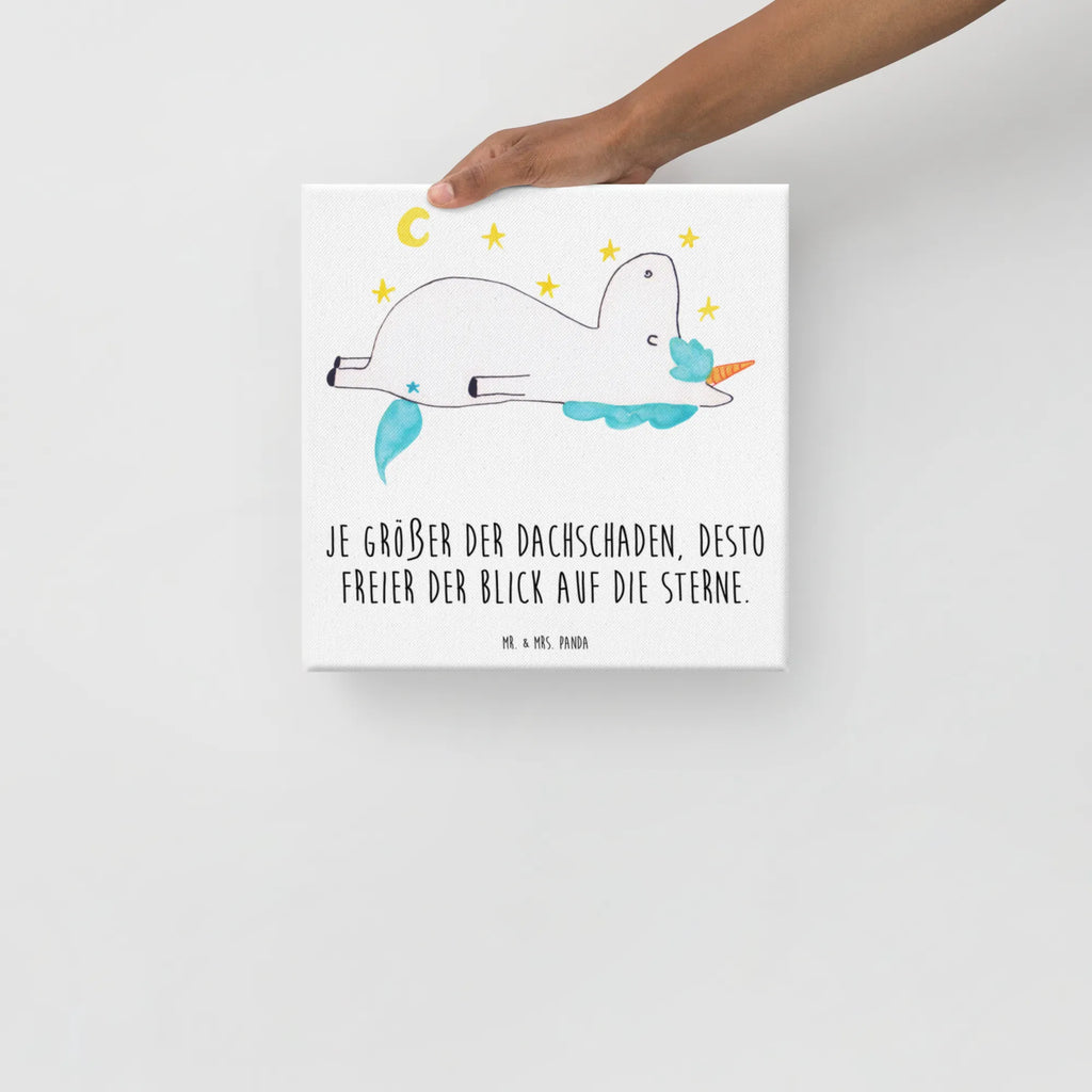 Leinwand Bild Einhorn Sternenhimmel Dekoration, Kunstdruck, Bild, Wanddeko, Leinwand, Einhorn, Einhörner, Einhorn Deko, Unicorn, Sterne, Sternenhimmel, Dachschaden, Verrückt