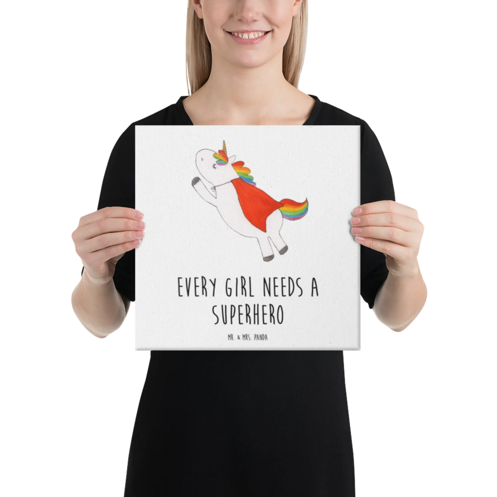 Leinwand Bild Einhorn Super Kunstdruck, Leinwand, Unicorn, Einhorn, Einhorn Deko, Einhörner, Traummann, Held, Geschenk, Girl, Superheld, Freundin, Mädchen