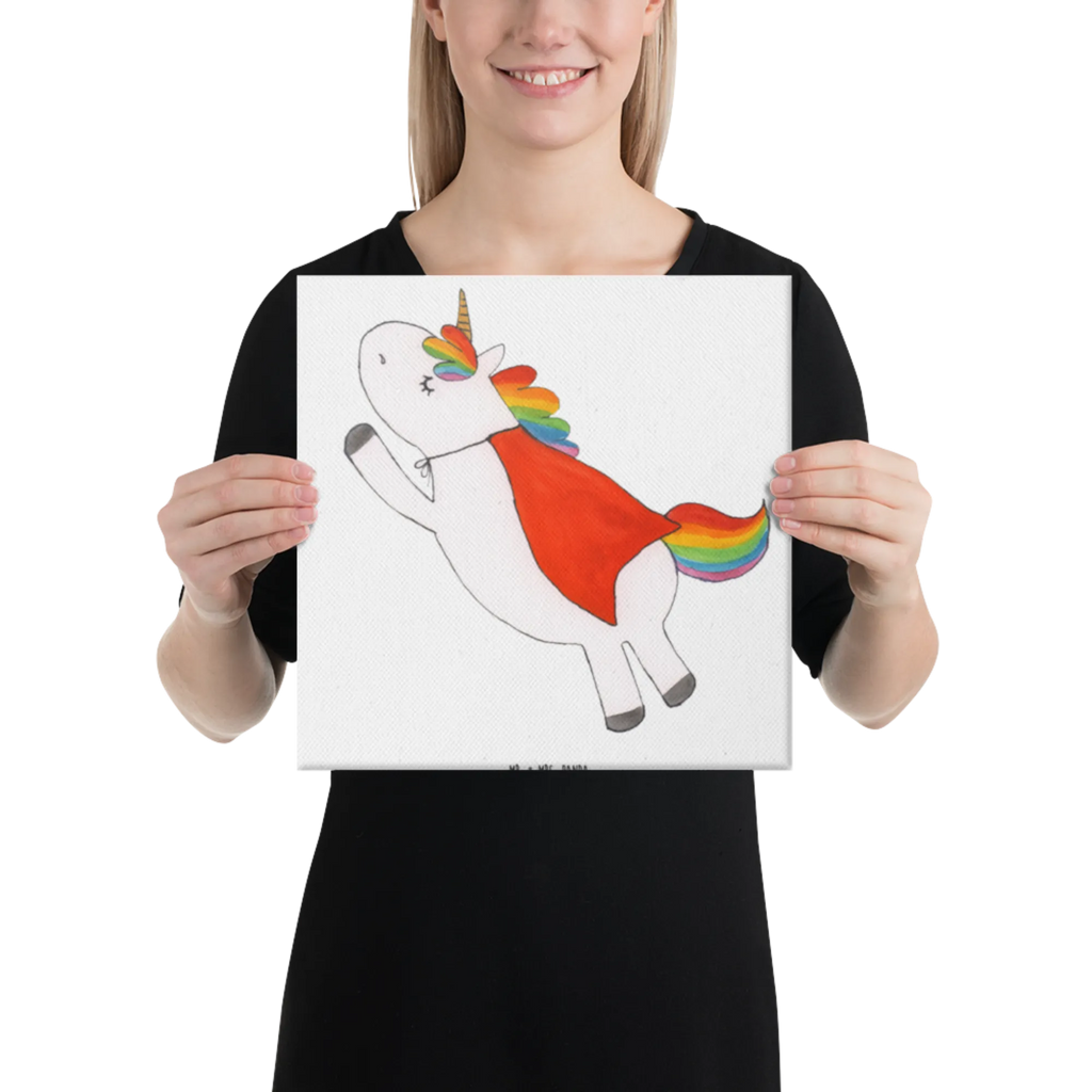 Leinwand Bild Einhorn Super Kunstdruck, Leinwand, Unicorn, Einhorn, Einhorn Deko, Einhörner, Traummann, Held, Geschenk, Girl, Superheld, Freundin, Mädchen