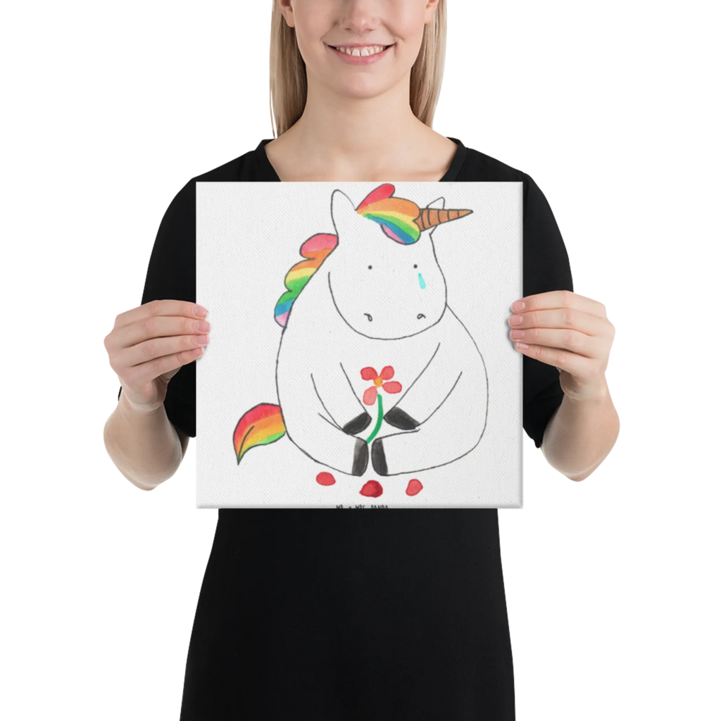 Leinwand Bild Einhorn Traurig Leinwand, Bild, Kunstdruck, Wanddeko, Dekoration, Einhorn, Einhörner, Einhorn Deko, Unicorn, Glitzer, Trösten. Freundschaft, Freunde, Liebe, Trauer, Grußkarte, Blume