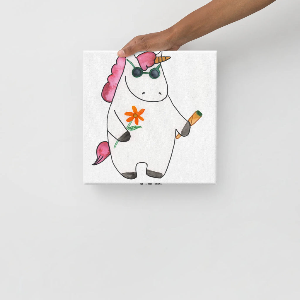 Leinwand Bild Einhorn Woodstock Kunstdruck, Leinwand, Unicorn, Einhorn, Einhorn Deko, Einhörner, Party, Joint, Alkohol, Kiffen, Zigarette, Spaß. Lustig, Witzig, Woodstock
