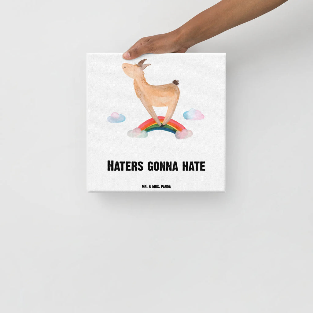 Canvas picture lama rainbow Leinwand, Bild, Wanddeko, Kunstdruck, Dekoration, Lama, Alpaka, Schule, Haters, Haters gonna hate, Außenseiter, Regenbogen, Lamas, Abi, Wolkenland, Freiheit, Selbstständig, Hobby