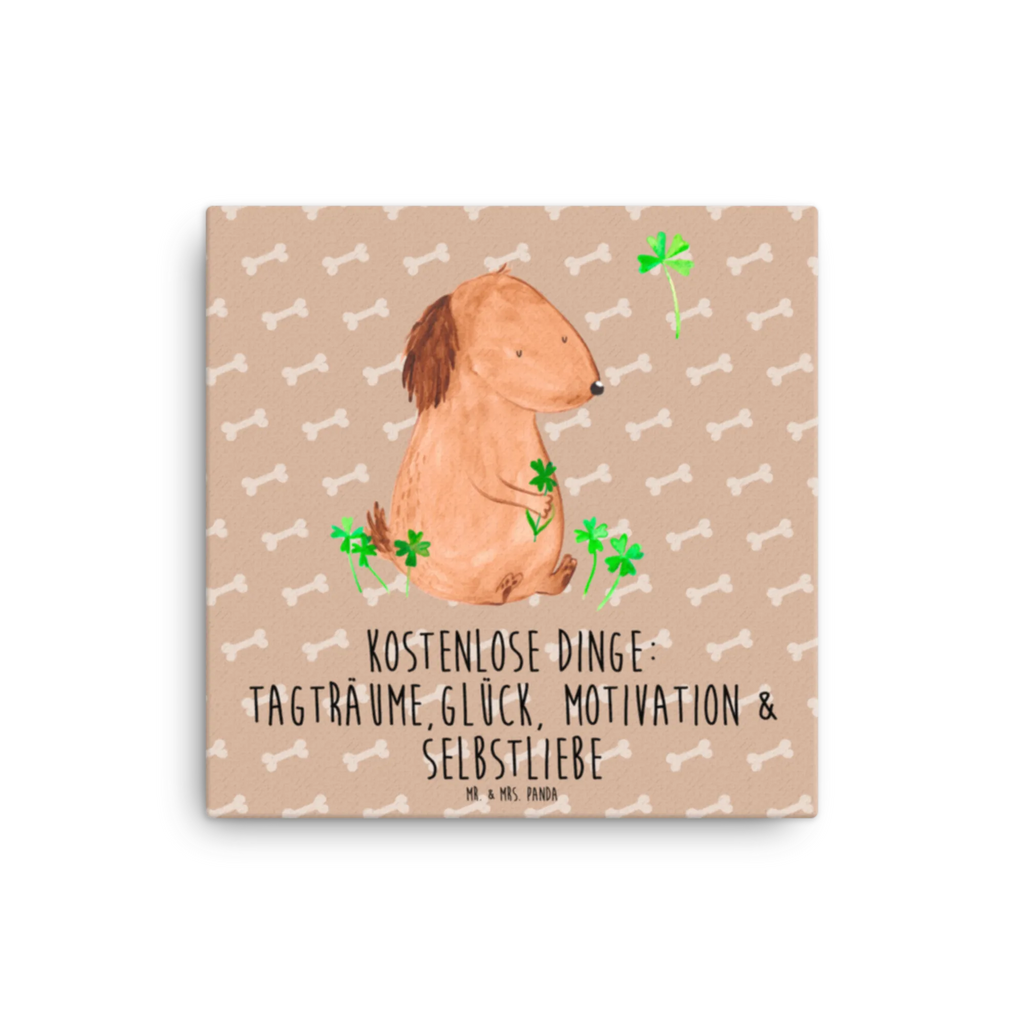 Canvas picture Dog shamrock Kunstdruck, Leinwand, Hunderasse, Hundebesitzer, Tierliebhaber, Haustier, Sprüche, Hundemotiv, Hund, Geschenk, Motivation, Neuanfang, Achtsamkeit, Kleeblatt, Selbstliebe, Glücksbringer, Glück, Tagträume