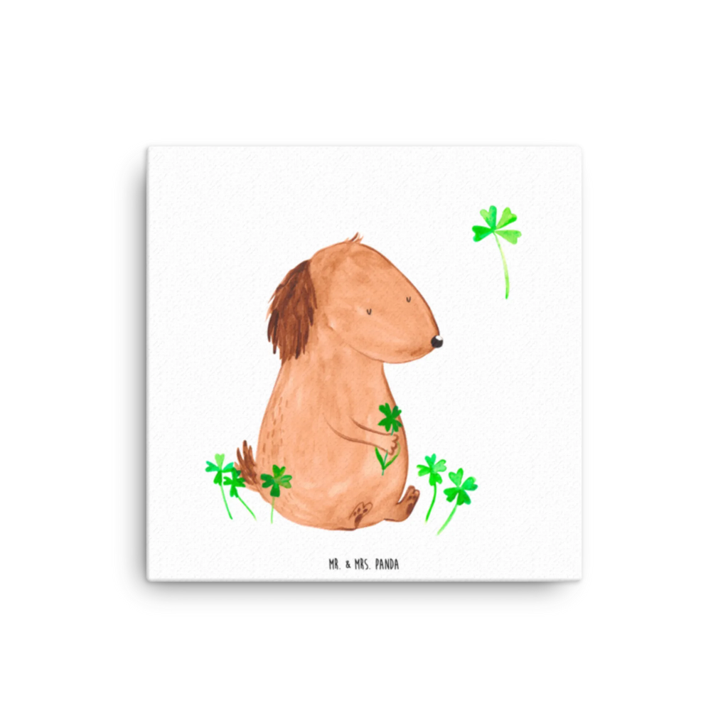 Canvas picture Dog shamrock Kunstdruck, Leinwand, Hunderasse, Hundebesitzer, Tierliebhaber, Haustier, Sprüche, Hundemotiv, Hund, Geschenk, Motivation, Neuanfang, Achtsamkeit, Kleeblatt, Selbstliebe, Glücksbringer, Glück, Tagträume