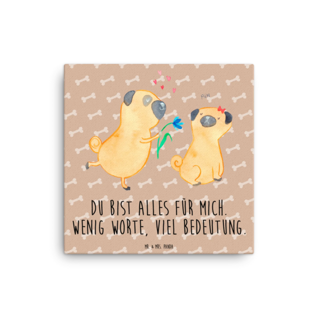 Canvas picture pug In love Leinwand, Kunstdruck, Hunderasse, Hundebesitzer, Tierliebhaber, Haustier, Sprüche, Hundemotiv, Hund, Liebesspruch. Verlobt, Geschenk Freund, Liebe, Möpse, Hundeliebe, Verliebt, Mops, Partner