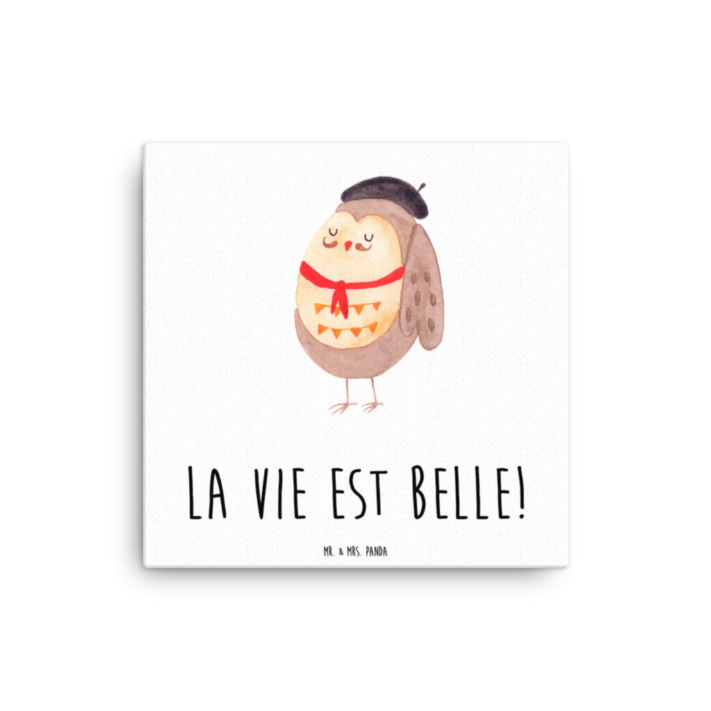 Canvas picture Owl France Kunstdruck, Leinwand, Eule, Hibou, Frankreich, Owl, Eulen, Spruch schön, La Vie Est Belle, Spruch Französisch, Das Leben Ist schön, Eule Deko