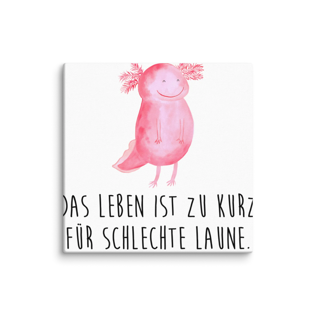 Canvas picture axolotl Happy Kunstdruck, Leinwand, Molch, Axolotl, Gute Laune, Lurch, Schwanzlurch, Motivation, Lurche, Axolot