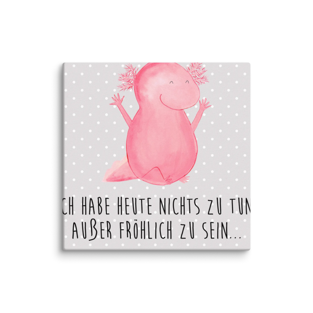 Canvas picture axolotl Hooray Kunstdruck, Leinwand, Molch, Axolotl, Zufriedenheit, Spaß, Axolot, Fröhlich, Lurche, Lurch, Schwanzlurch, Freude, Motivation