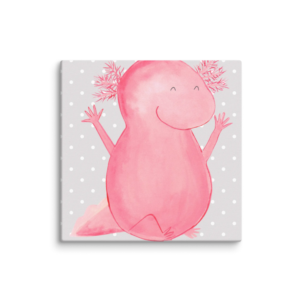 Canvas picture axolotl Hooray Kunstdruck, Leinwand, Molch, Axolotl, Zufriedenheit, Spaß, Axolot, Fröhlich, Lurche, Lurch, Schwanzlurch, Freude, Motivation
