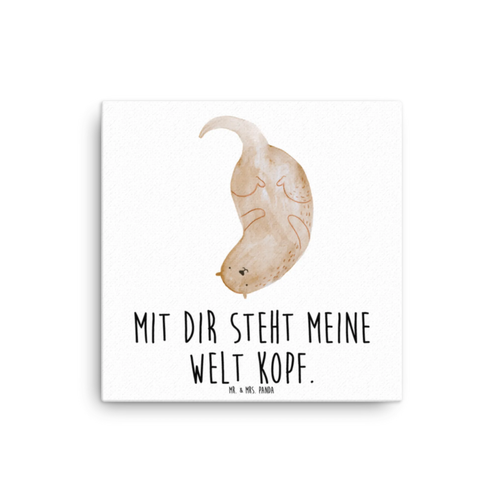 Canvas picture otter upside down Leinwand, Kunstdruck, Otter, Seeotter, Fischotter, Otter Seeotter See Otter