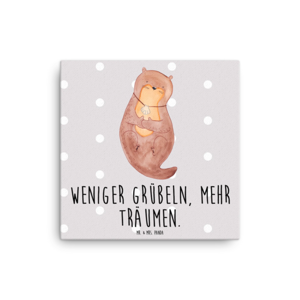 Leinwand Bild Otter Muschel Leinwand, Kunstdruck, Otter, Seeotter, Fischotter, Tagträumen, Büro, Träumen, Otterliebe, Motivation, Grübeln