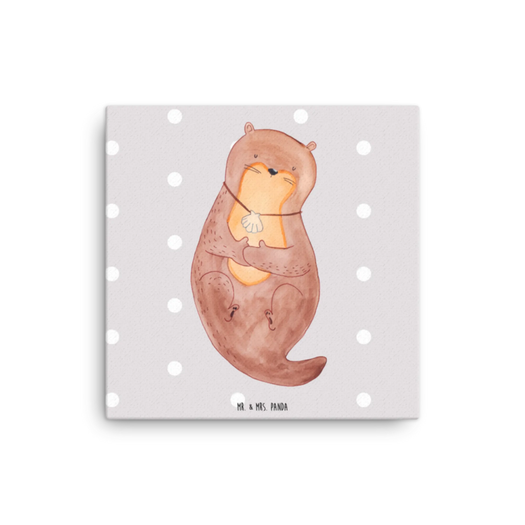 Leinwand Bild Otter Muschel Leinwand, Kunstdruck, Otter, Seeotter, Fischotter, Tagträumen, Büro, Träumen, Otterliebe, Motivation, Grübeln