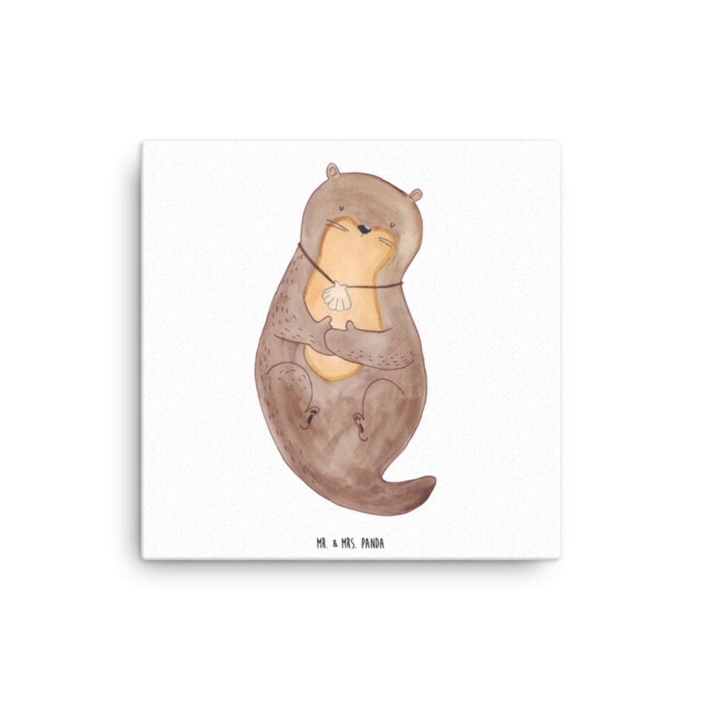 Leinwand Bild Otter Muschel Leinwand, Kunstdruck, Otter, Seeotter, Fischotter, Tagträumen, Büro, Träumen, Otterliebe, Motivation, Grübeln