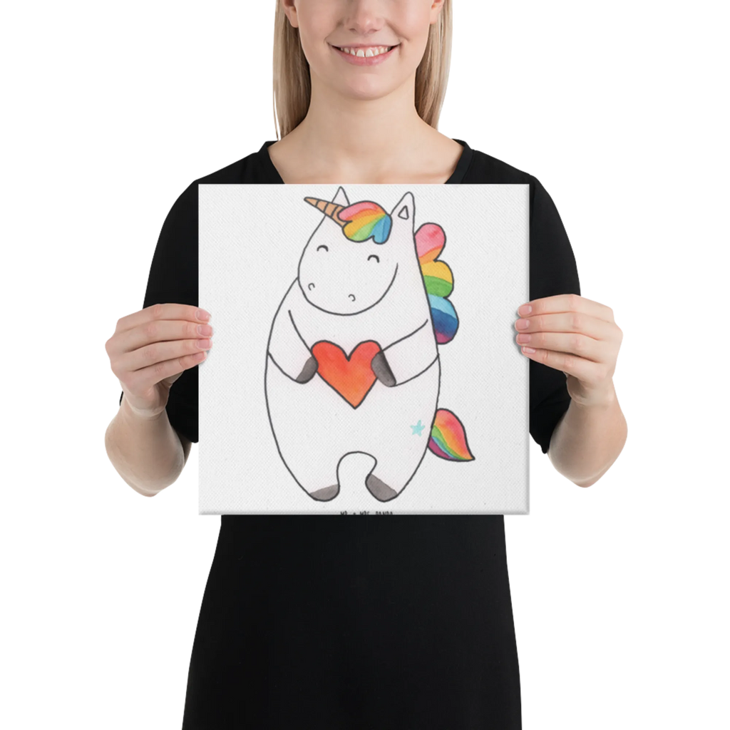 Leinwand Bild Einhorn Herz Leinwand, Kunstdruck, Unicorn, Einhorn, Einhorn Deko, Einhörner, Herz, Anders, Bunt, Freundin, böse, Witzig, Lustig, Schlimm