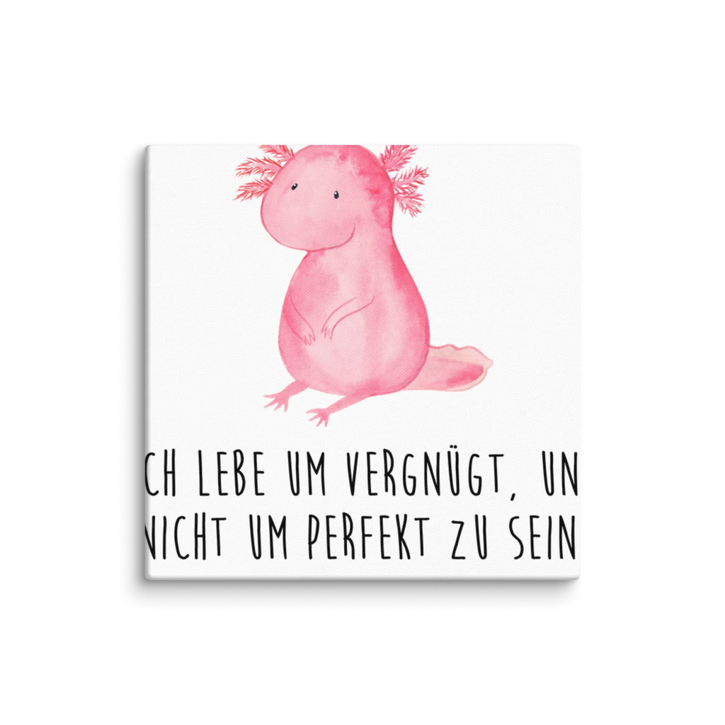 Leinwand Bild Axolotl null Kunstdruck, Leinwand, Molch, Axolotl, Fröhlich, Vergnügt, Freundin, Liebe, Lebensweisheit, Weisheit, Lebensstil, Axolot, Zufrieden