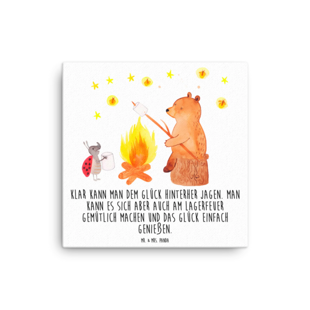 Leinwand Bild Bär & Marienkäfer Lagerfeuer Kunstdruck, Leinwand, Teddybär, Teddy, Bär, Lagerfeuer