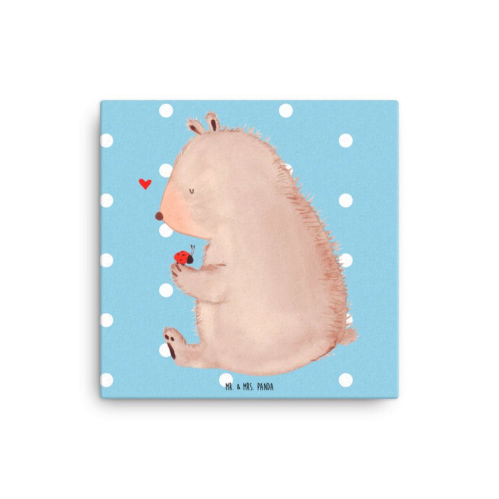 Canvas picture bear ladybug Leinwand, Kunstdruck, Teddybär, Teddy, Bär, Das Leben Ist schön, Freiheit, Motivation, Liebe, Marienkäfer