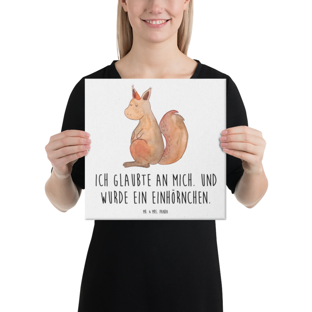 Canvas picture unicorn Believe Leinwand, Bild, Kunstdruck, Wanddeko, Dekoration, Einhorn, Einhörner, Einhorn Deko, Unicorn, Einhörnchen, Eichhörnchen, Eichhorn
